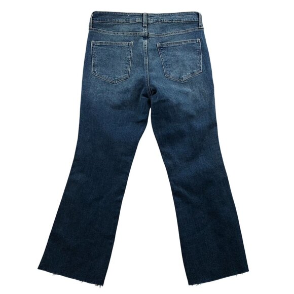 NWT Popsugar Womens Jeans Size 14 Straight Leg Frayed Hem Cotton Stretch Casual - Picture 2 of 16